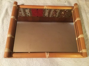 Mirrored Bamboo Serving Vanity Tray With Handles 11 3 4 X 14 Ebay