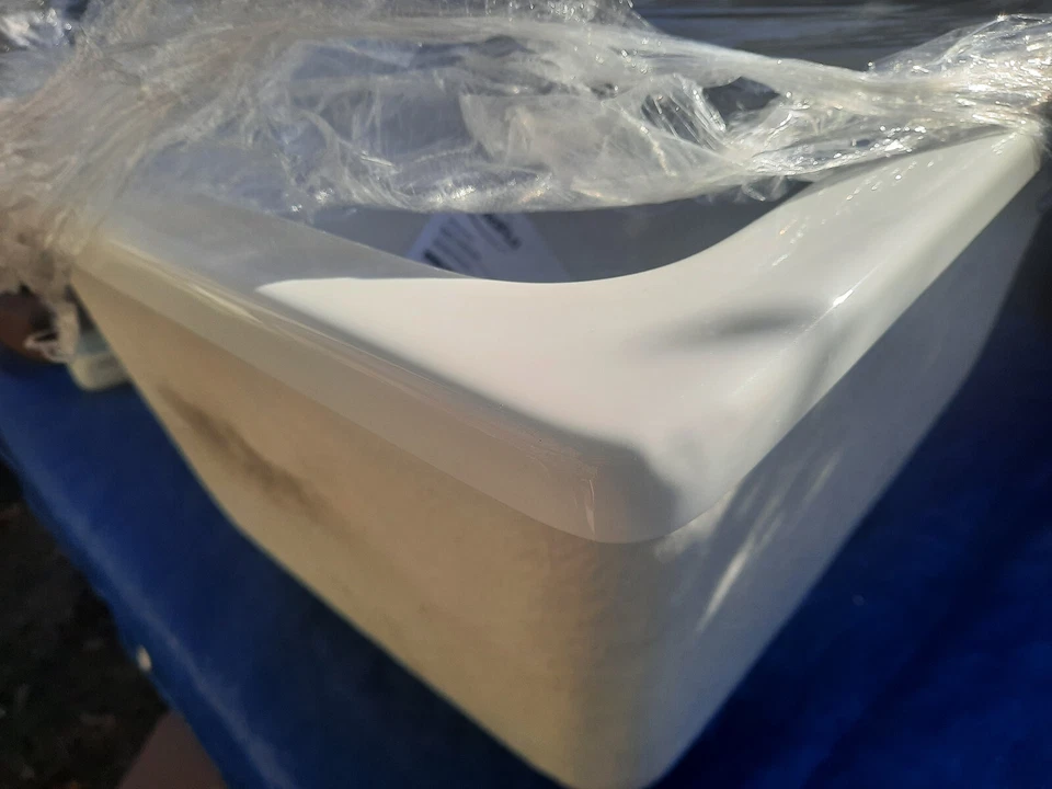 Pia de lavanderia de acrílico PROFLO PFALS2522WH 25" drop-in ou undermount bacia única - Imagem 2 de 4