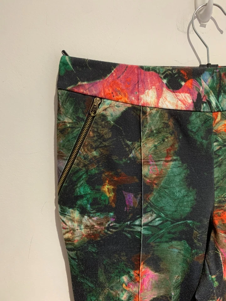 Ted Baker Olivie trousers Size 3 UK 12 VGC slim floral pattern print stretch - Image 3 of 4