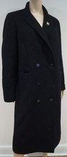 Dkny Donna Karan New York Black Wool Angora Rabbit Collared Overcoat Coat 12