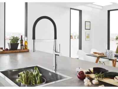 Grohe ESSENCE PROFESSIONAL KITCHEN MIXER BLACK CHROME 30370000