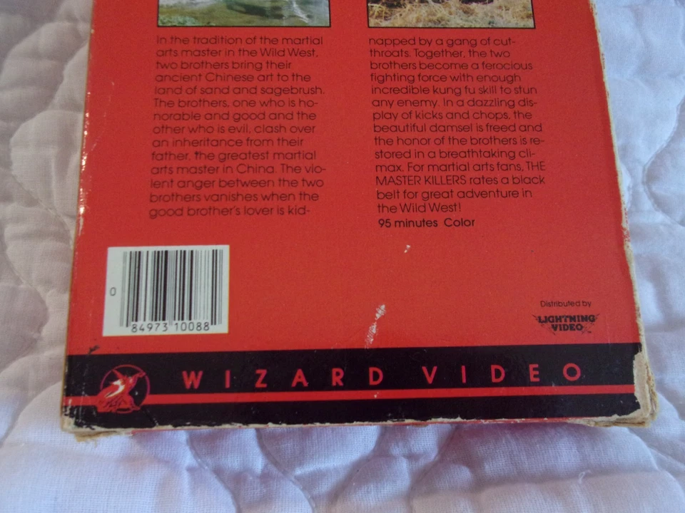 MASTER KILLERS VHS WIZARD VIDEO BIG BOX KUNG FU BROTHERS IN THE WILD WEST ACTION - Image 3 of 4