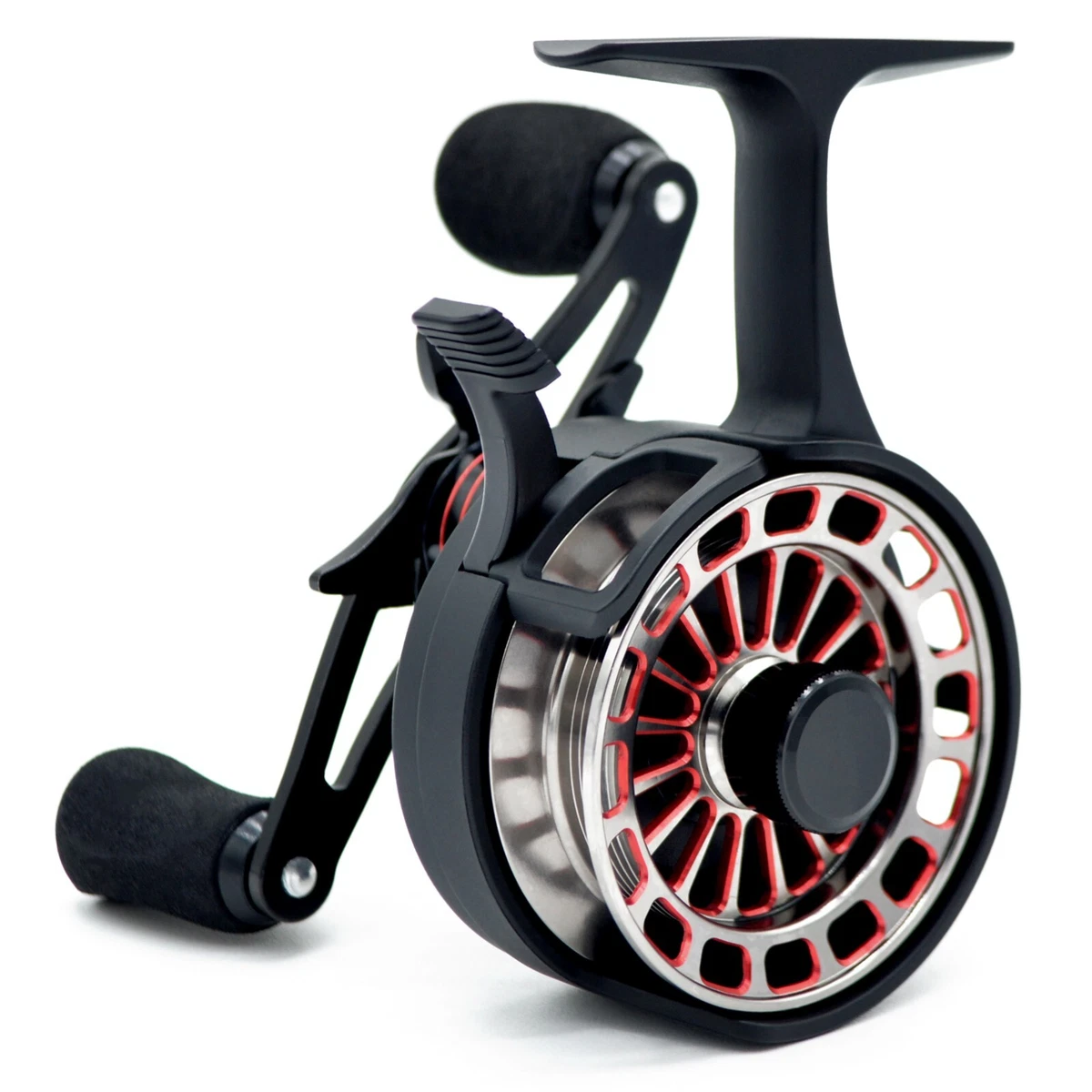 8 fishing inline reel 13 Descent Ice Featuring a machined aluminum frame and cold Reaction Tackle - Fire Camo