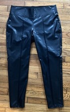 Nine West Womens Pull-On High-Rise Stretch Faux-Leather Leggings Pants Size XL