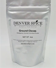 Clove Buds, Ground Powder in 4 Ounce Heat Sealed Bag by Denver Spice