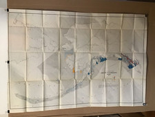 GRAN mapa antiguo 1922 Alaska EE. UU. C&G Survey Estado de hidrografía
