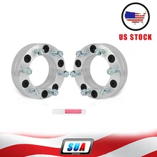 2 2" 5x5.5 to 6x5.5 1/2" Wheel Adapters For Ford F150 Bronco Dodge Ram 1500 Jeep