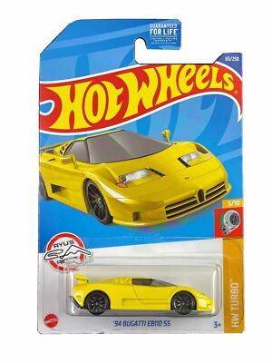 Hot Wheels 2022 HW Turbo 5/10 Yellow '94 Bugatti EB110 SS Ryu's Rides