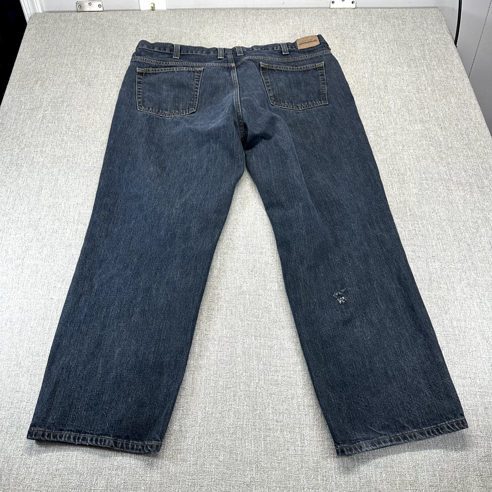 Pantalones de mezclilla vintage Axist para hombre 42x30 azules relajados holgados cónicos desgastados Foto 4 de 4