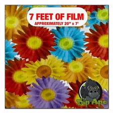 Hydrographic film Daises Flower hydro dipping 7' x 20" hydro dip