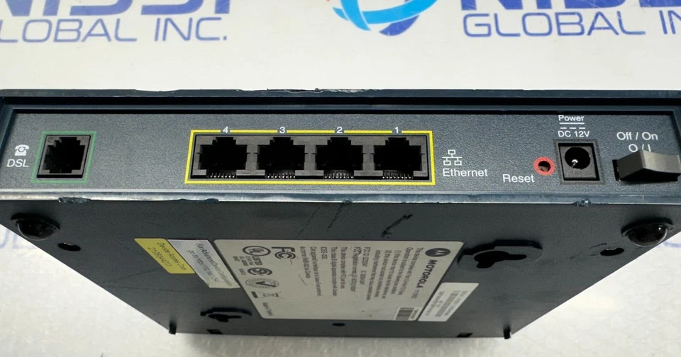 Motorola 3347-02-1022 Wireless Router DSL Modem 4-Port - Image 3 of 3