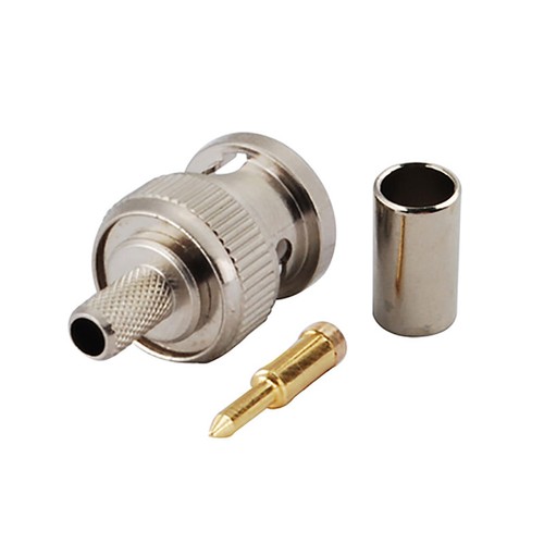 10-pack BNC Male Crimp Solder Connector for RG58 LMR-195 RG400 RG142 Coax Cable - Picture 2 of 5