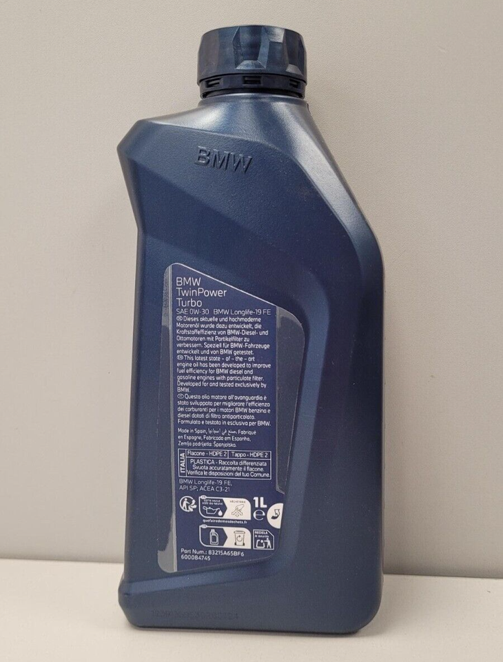 Genuine BMW 0W-30 Twin Power Turbo Oil Change Kit - 6 Liters, For