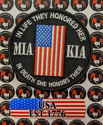 MIA KIA POW Honor Them Biker Patch with Sticker | eBay