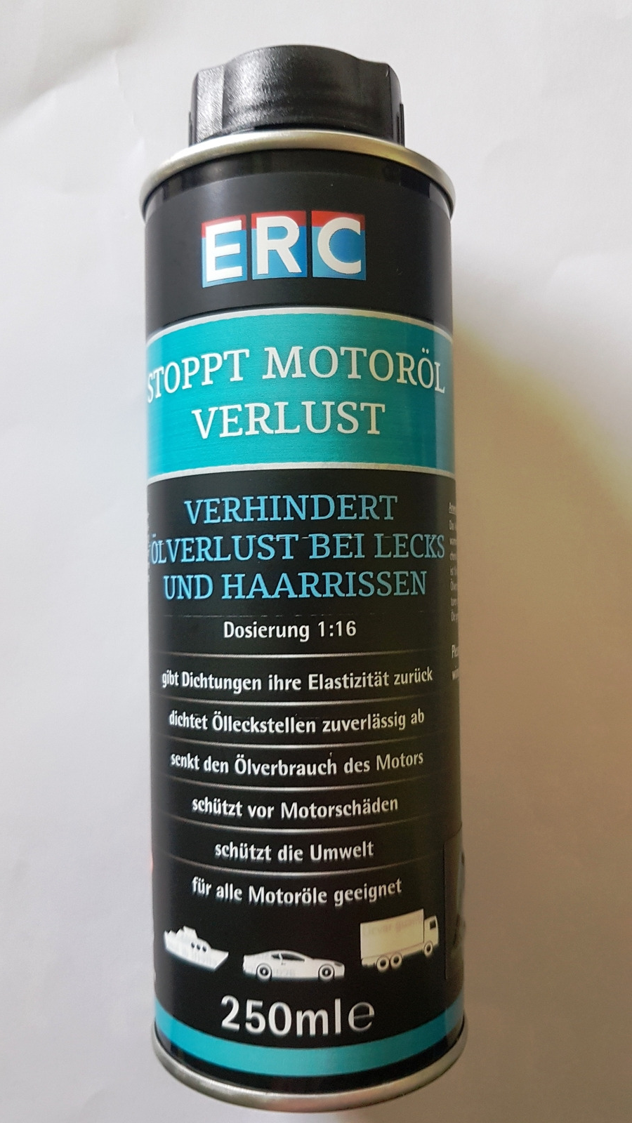 ERC Stoppt Motoröl Verlust  Motordicht Öl leck Stop Additiv