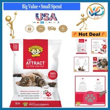 Cat Attract Clumping Clay Cat Litter 18 lb Unscented, Low Dust, Odor Control