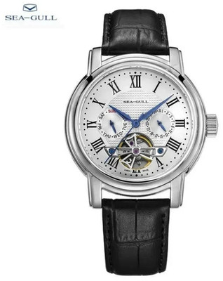 Seagull Men's 42mm Multifunction Flywheel Wristwatch D819.622 Calendar Watch