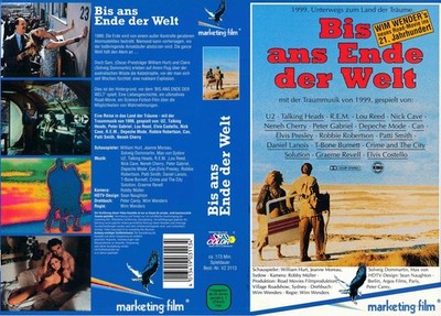 Bis ans Ende der Welt - Wim Wenders - VHS-Einleger A4 - ohne Cassette/Hülle