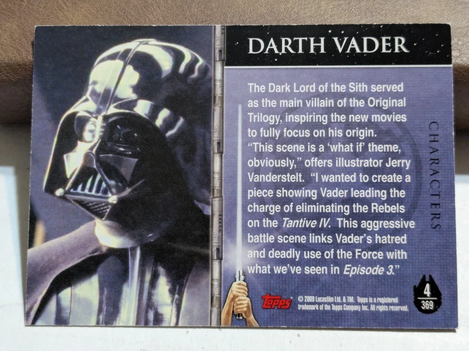 2009 Topps Star Wars Galaxy Series 4 #4 - Darth Vader - Characters - Image 2 of 2