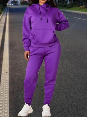 Women s Tracksuit 2 Piece Set Hoodie Sweatshirt Sweatpants Sportswear Outfit