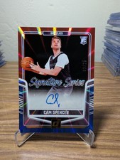 2024-25 DONRUSS CAM SPENCER RC SIGNATURE SERIES AUTO RED BLUE /25 