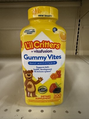 LIL CRITTERS GUMMIES Vitafusion Daily Multi Vitamin 300 count Multi Fruit Flavor