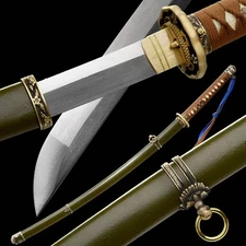 Functional Sword Military Saber Folded Steel Sharp TaChi Japanese Samurai Katana