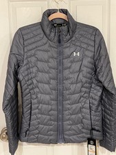 Women  s Under Armour Coldgear REACTOR Jacket size Medium blue gray NWT NEW
