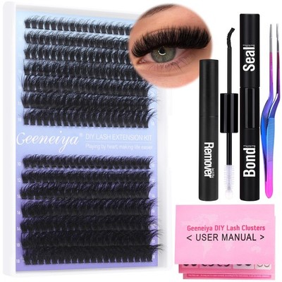 Full Lash Extension Kit Cluster Eyelash Extension Kit Clusters Individual Las...