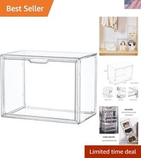 X-Large Clear Acrylic Display Case - Elegant Stackable Storage for Collectibles