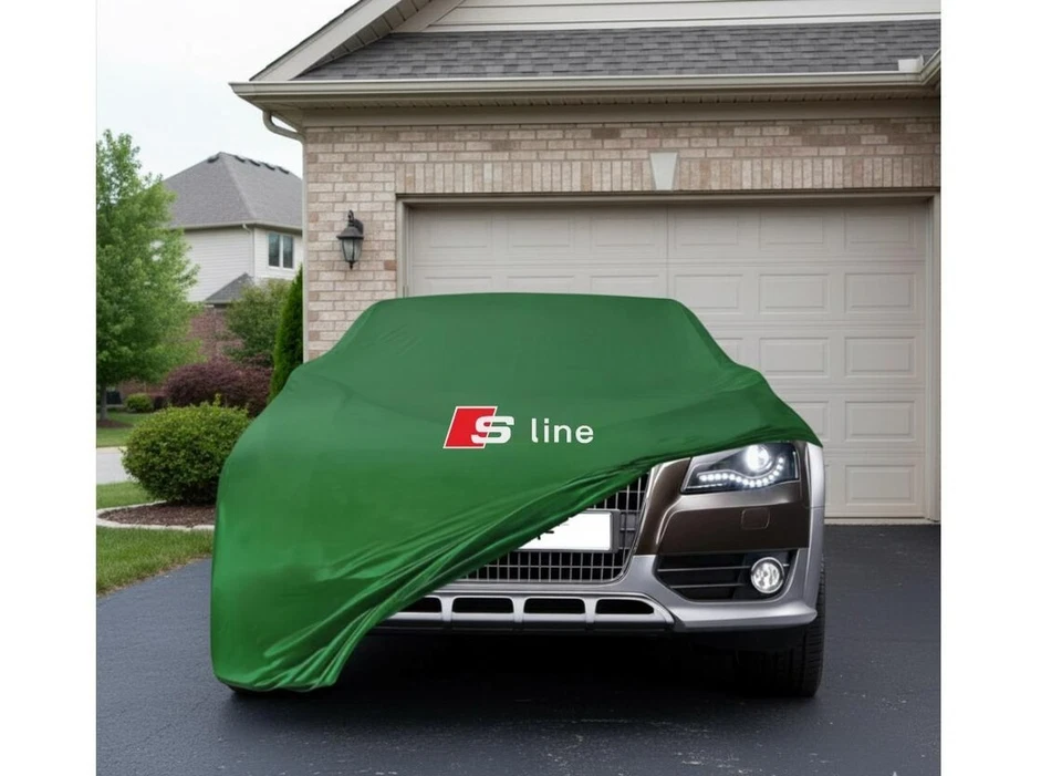 Cubierta elástica suave con logotipo para Audi Car Cover Tailor Fit RS3 RS4 RS5 RS6 RS7 R8 Foto 4 de 4