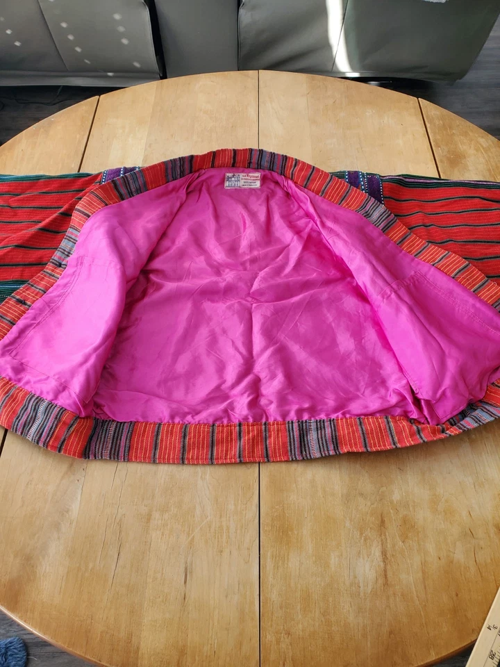 Chaqueta De Colección Regional Guatemala Tejida a Mano Colorida Suroeste Boho Talla Grande Foto 4 de 4