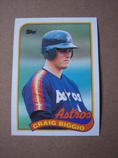 HOF Craig Biggio 1989 Topps baseball Rookie card # 49 NM or better