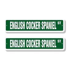ENGLISH COCKER SPANIEL Street Sign 2 Pack dog puppy breeder pet yard