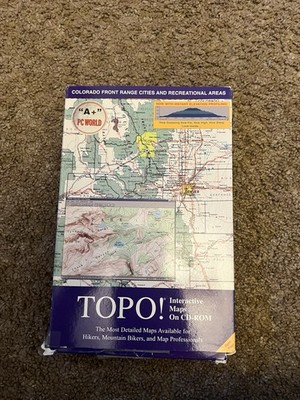 TOPO! Colorado Front Range Interactive Maps North & South CD-ROM 1997
