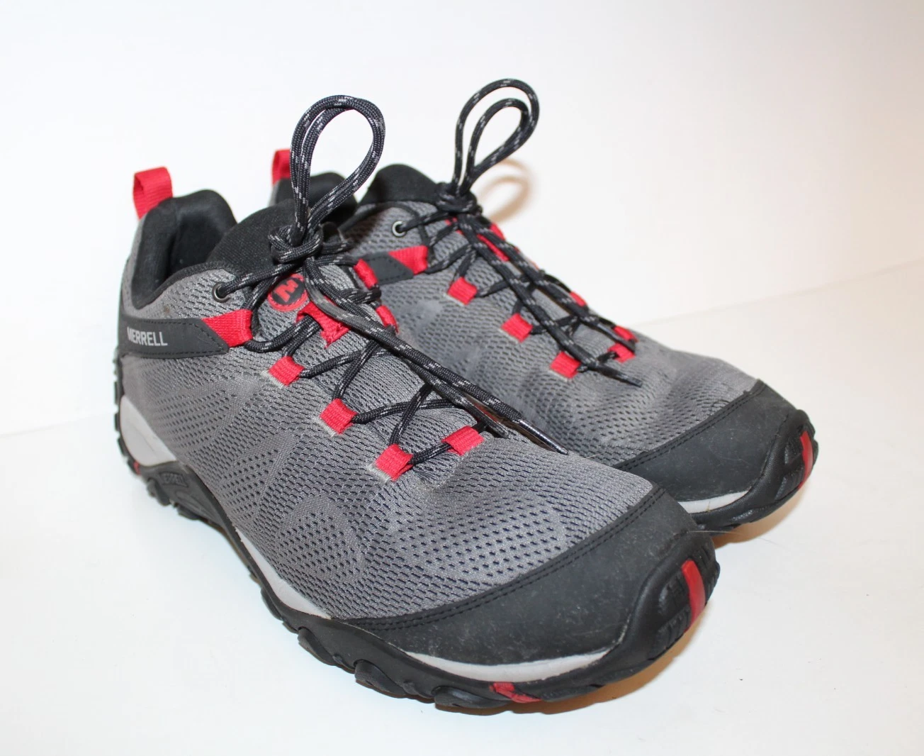 Merrell Trail Glove 5 Sneakers Shoes Gray Red Minimalist Barefoot Mens Sz 13