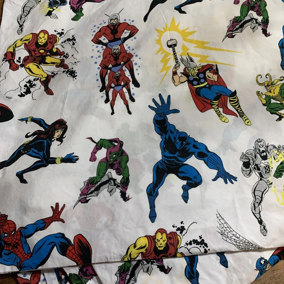 Pottery Barn Kids Marvel Heroes Comics 3-teiliges Set flach geschnitten PC Baumwolle - Bild 3 von 4
