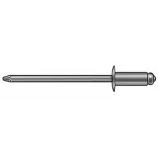 Stanley Engineered Fastening Ak43abs201 Blind Rivet, Countersunk Head, 1/8 In
