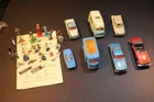 Vintage Corgi Car Lot with Figures/etc