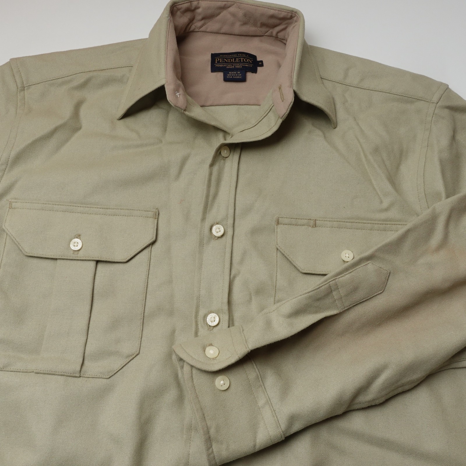 Pendleton Wool Button Shirt Two Pockets Men's Siz… - image 9