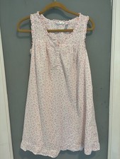 Women's Adonna Pink/White S -100 Cotton Night Gown cottage 34'