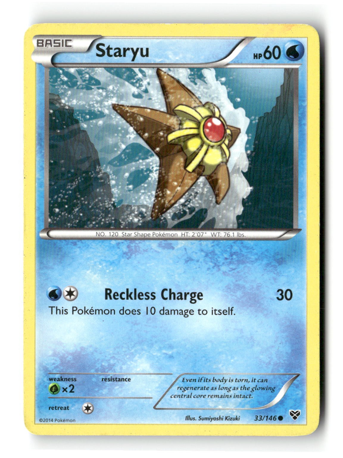 Staryu Common XY 33/146 Pokemon Heavily Played