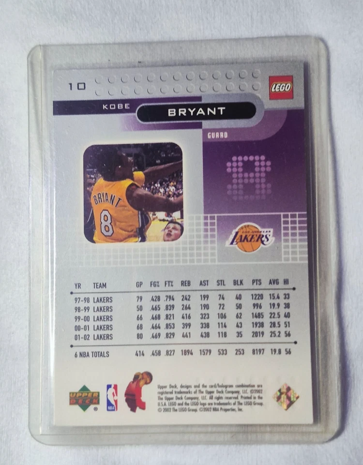 2003 Upper Deck Lego #10 Kobe Bryant Gold Parallel LA Lakers NM - Image 3 of 3