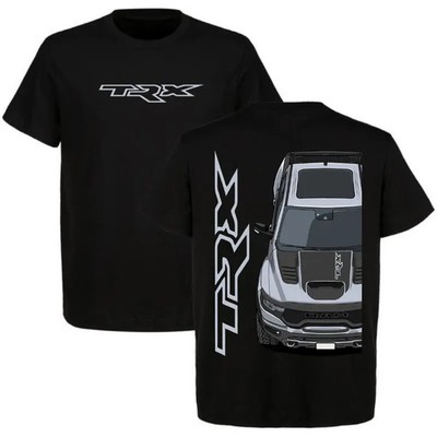 Ram TRX Silver Off Road Truck T-Shirt Front Angle Graphic Tee Men
