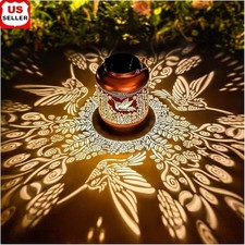 Solar Lantern Garden Decoration Unique Antique Bronze Waterproof Light Gift New