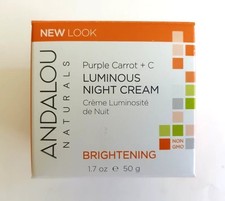 Andalou Natural Purple Carrot + C Luminous Night Cream Brightening 1.7oz