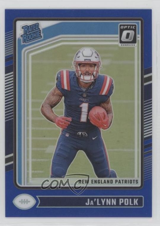 2024 Panini Donruss Optic Rated Blue Prizm /199 Ja'Lynn Polk #240 Rookie RC