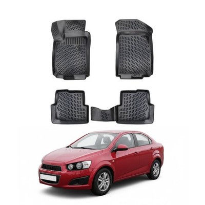 Passgenaue Fußmatten für 2012-2026 Chevrolet Aveo, TPE 3D Allwettereinlage