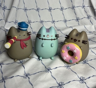 Pusheen Box Exclusive Vinyl Set of 3 Cat Figures Sailor, RARE zombie, donut