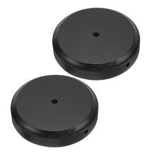 2pcs 5.75"x1.2" Wooden Lamp Base Wooden Base Wood Desk Lamp Display Stand Black